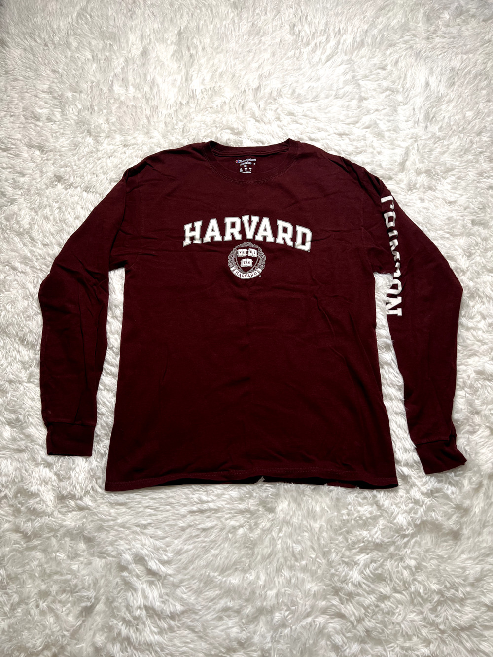 Early 2000’s Champion Authentic Maroon Harvard Crew Neck Long Sleeve